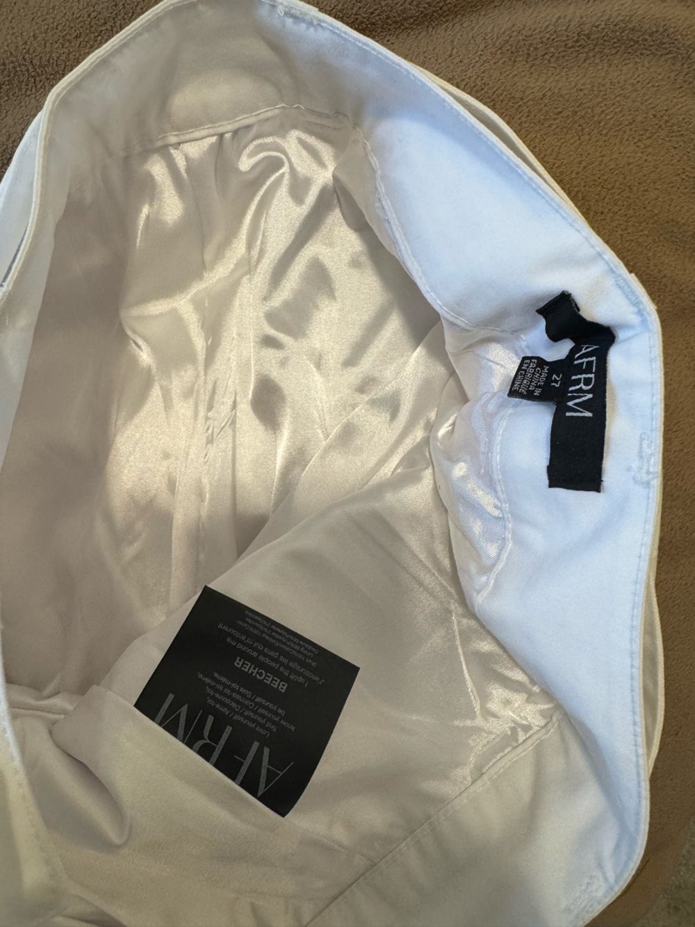 AFRM WHITE Bubble hem cotton shorts - Picture 5 of 5
